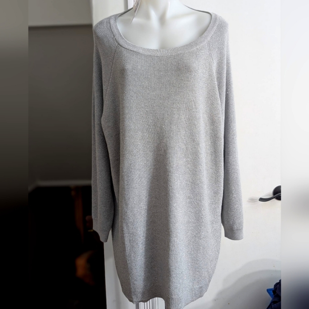 Liz Claiborne Heather Gray Knit Tunic